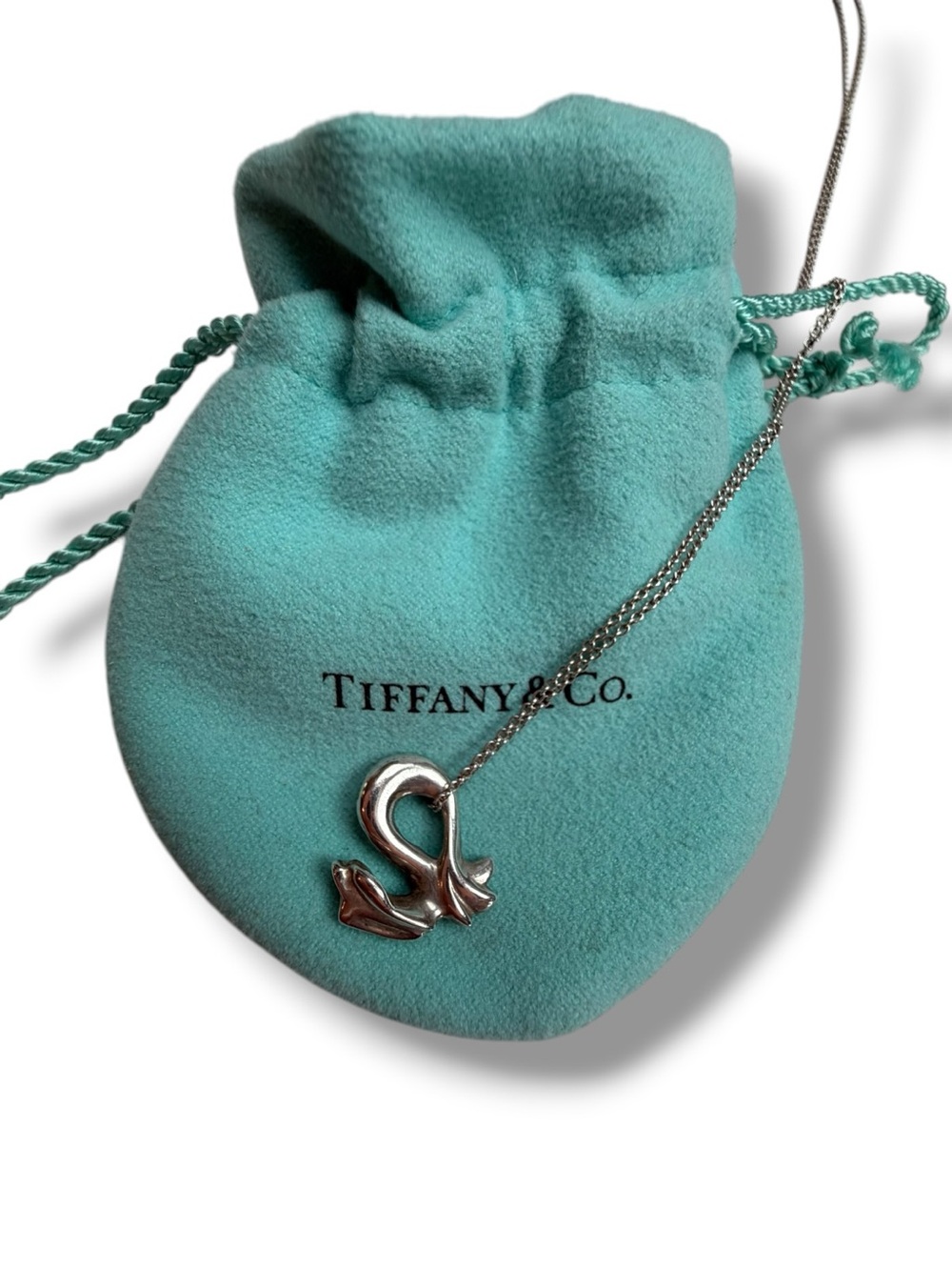 Vintage Tiffany & Co. sterling silver Elsa Peretti Zodiac Dragon & Pouch